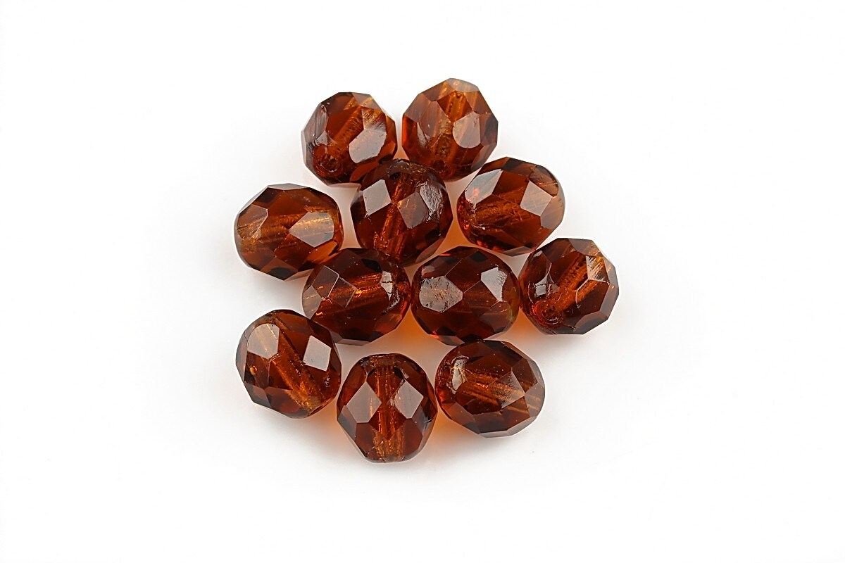 Margele fire polish 8mm - Dk Topaz