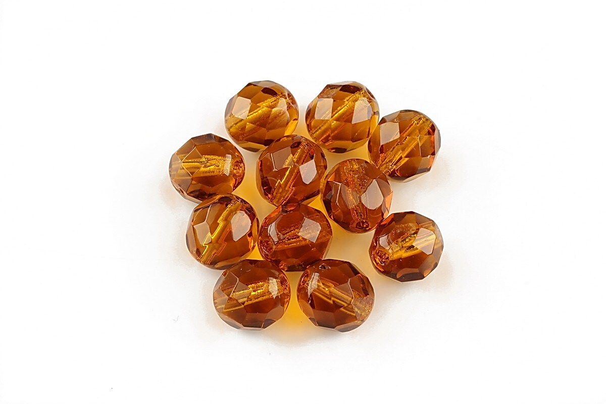 Margele fire polish 8mm - Dk Topaz