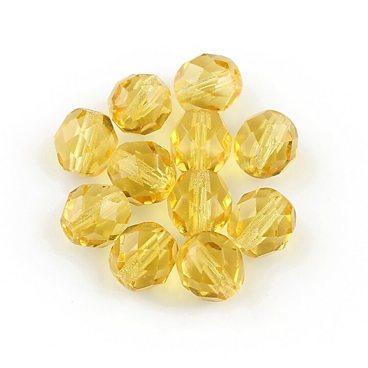 Margele fire polish 8mm - Lt Topaz