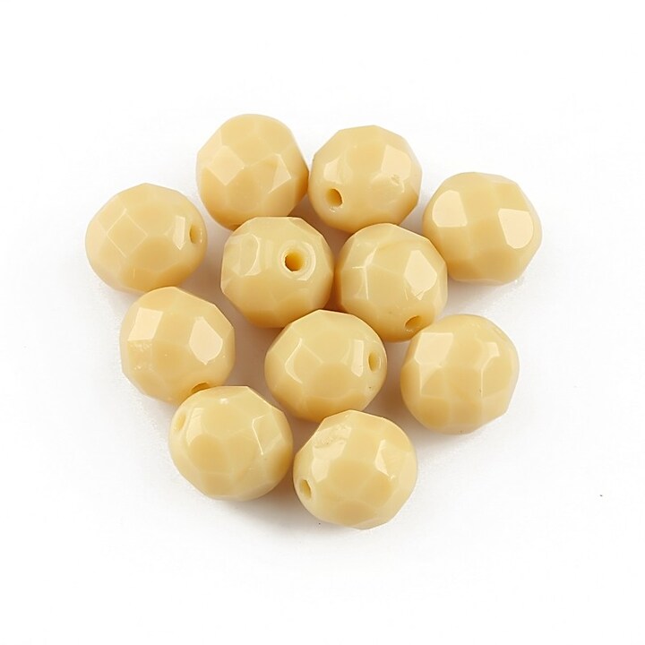 Margele fire polish 8mm - Ivory