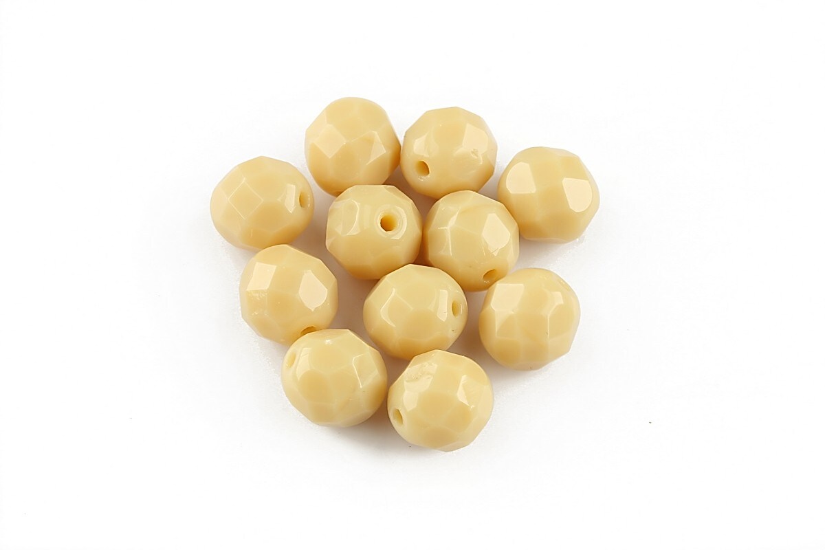 Margele fire polish 8mm - Ivory