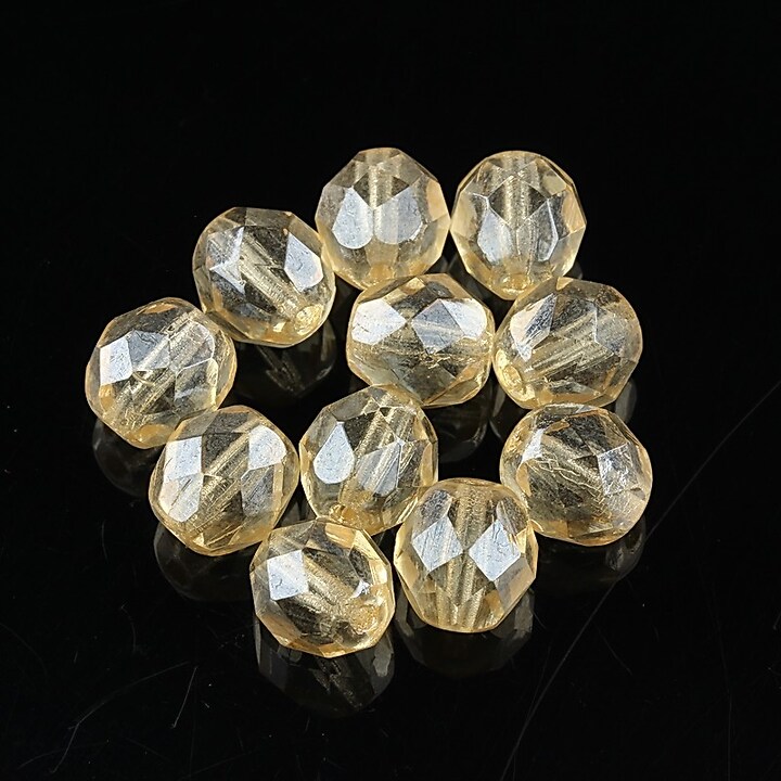 Margele fire polish 8mm - Luster - Transparent Champagne