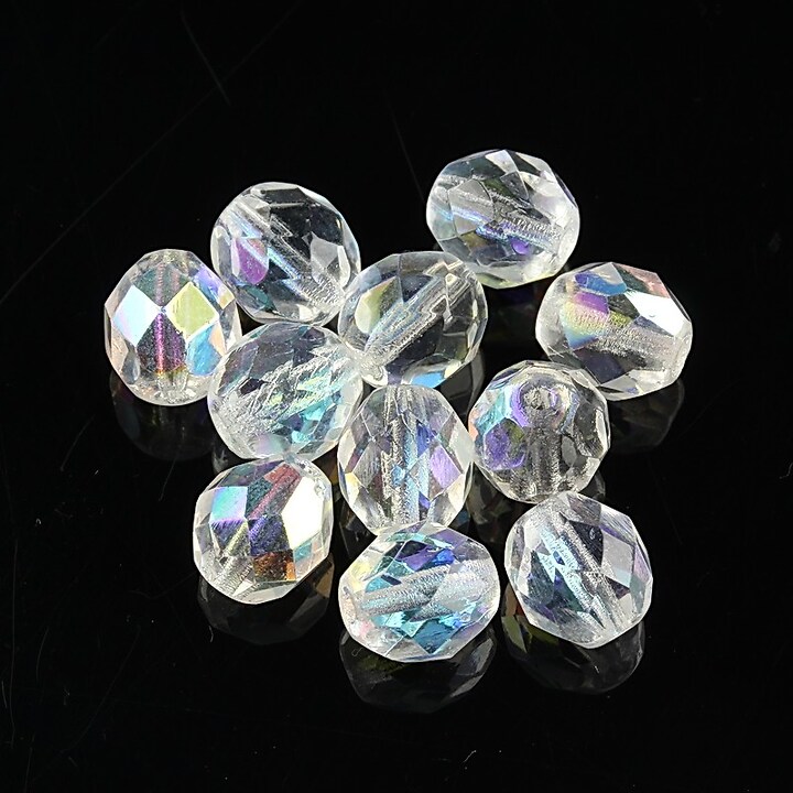 Margele fire polish 8mm - Crystal AB