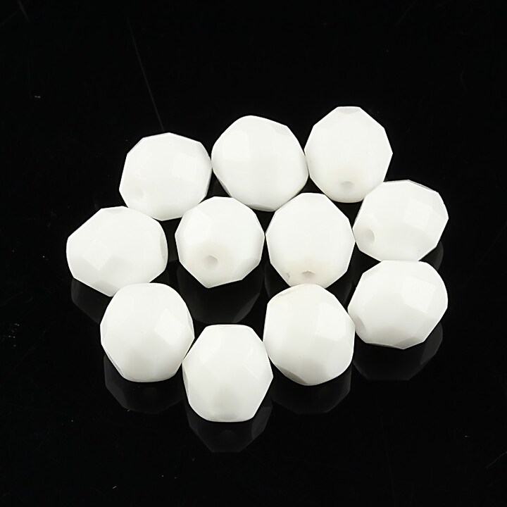 Margele fire polish 8mm - Alabaster