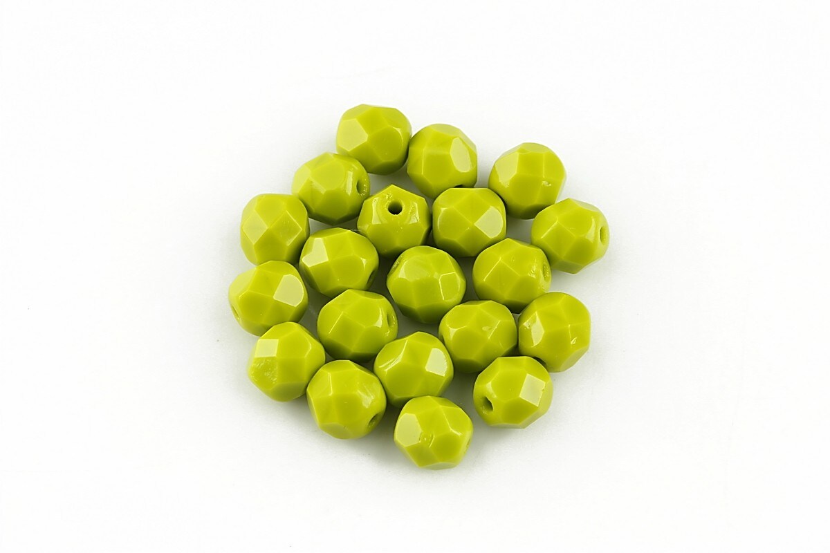 Margele fire polish 6mm - Opaque Olivine