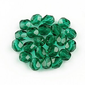 Margele fire polish 6mm - Emerald