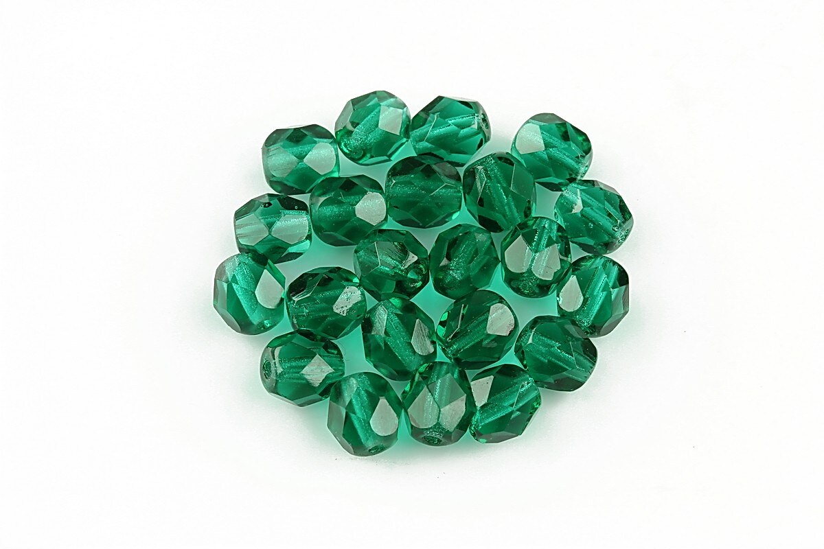 Margele fire polish 6mm - Emerald
