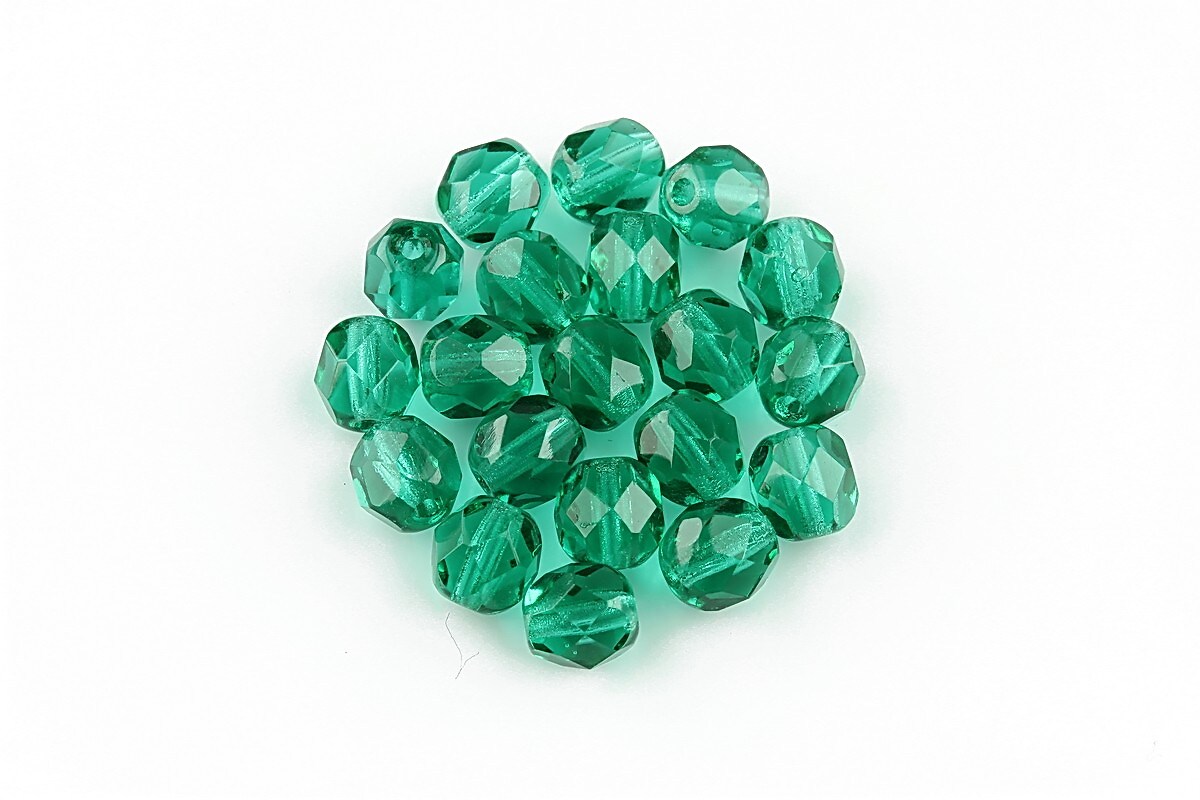 Margele fire polish 6mm - Emerald