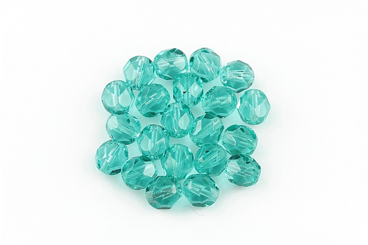 Margele fire polish 6mm - Teal