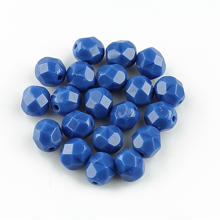 Margele fire polish 6mm - Opaque Blue