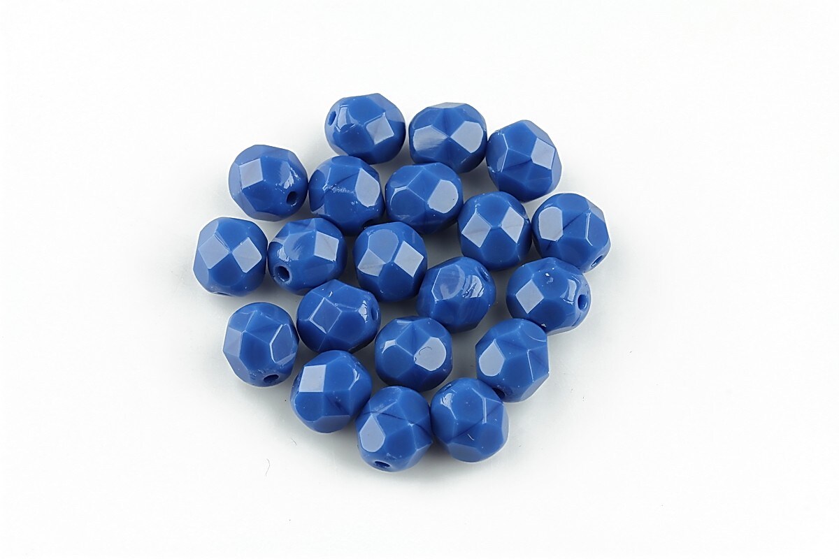 Margele fire polish 6mm - Opaque Blue