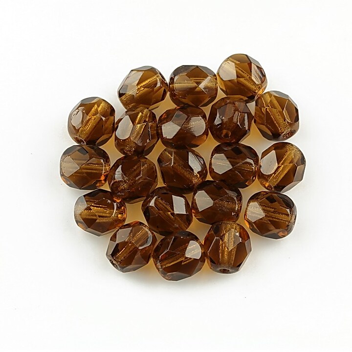 Margele fire polish 6mm - Smoky Topaz