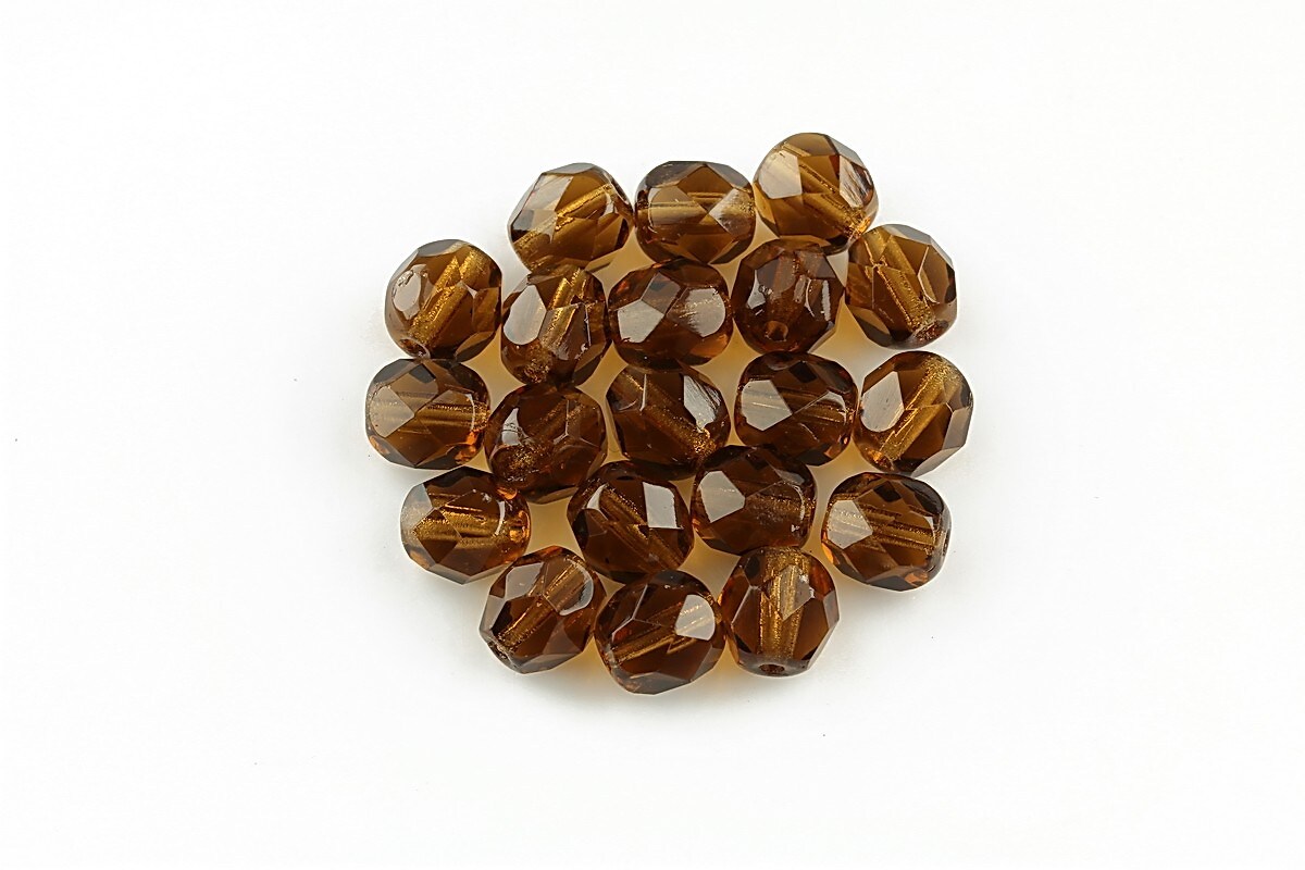 Margele fire polish 6mm - Smoky Topaz