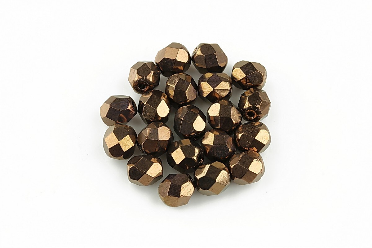 Margele fire polish 6mm - Bronze