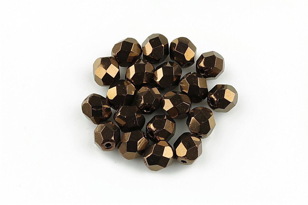 Margele fire polish 6mm - Dk Bronze