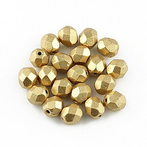 Margele fire polish 6mm - Matte - Metallic Flax