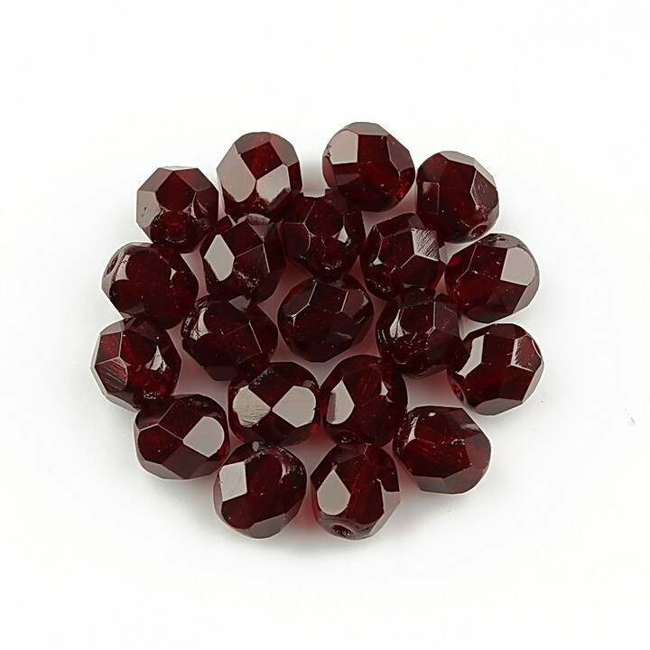 Margele fire polish 6mm - Ruby