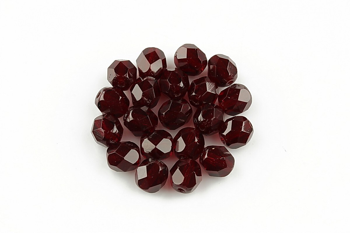 Margele fire polish 6mm - Ruby