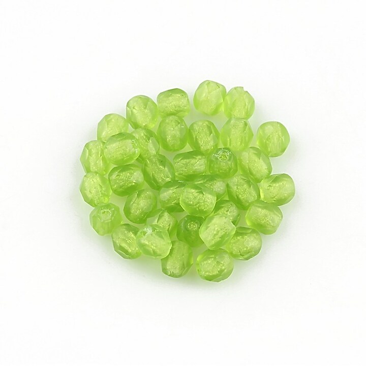 Margele fire polish 4mm (10 buc.) - Matte - Olivine