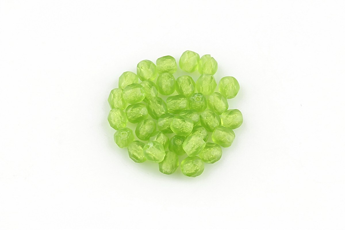 Margele fire polish 4mm (10 buc.) - Matte - Olivine