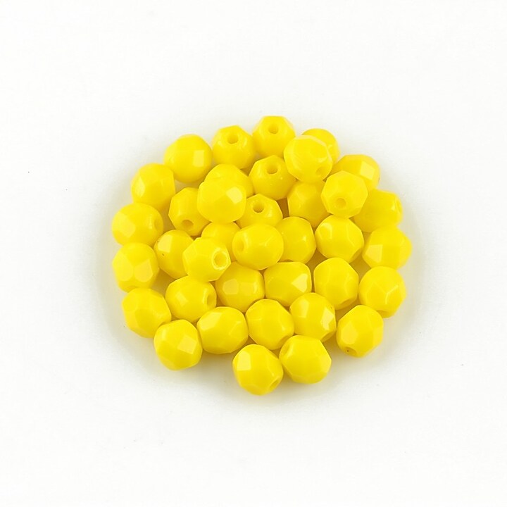 Margele fire polish 4mm (10 buc.) - Sunflower Yellow