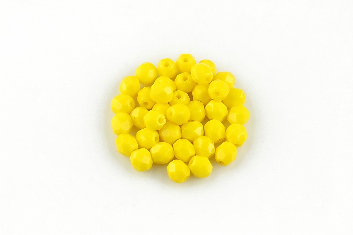 Margele fire polish 4mm (10 buc.) - Sunflower Yellow