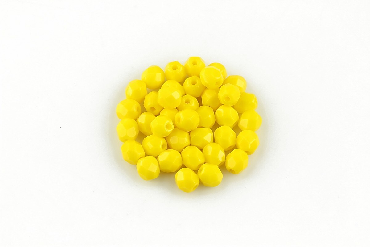 Margele fire polish 4mm (10 buc.) - Sunflower Yellow