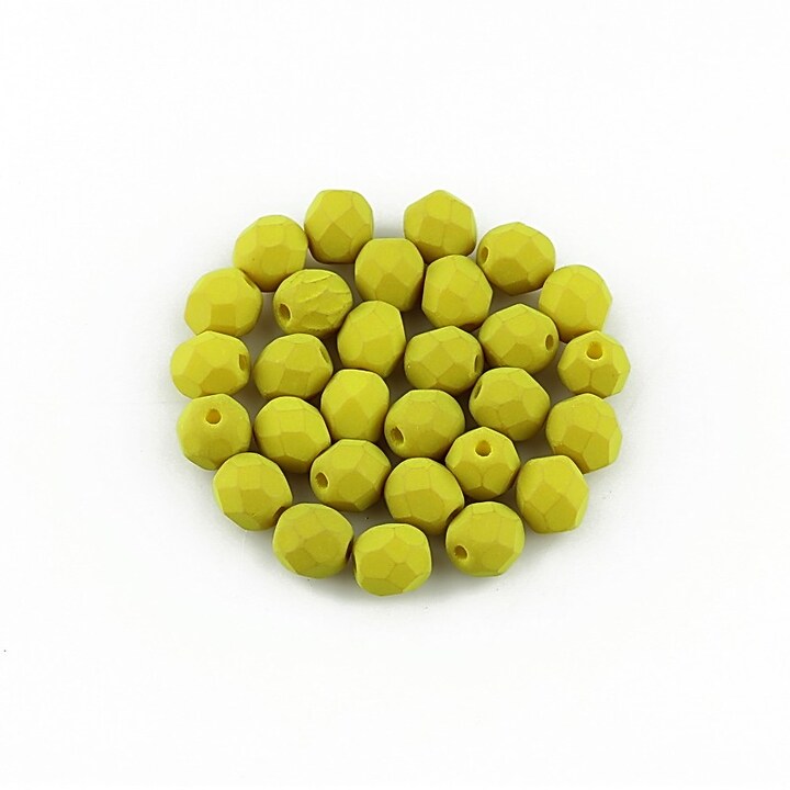 Margele fire polish 4mm (10 buc.) - Lemongrass