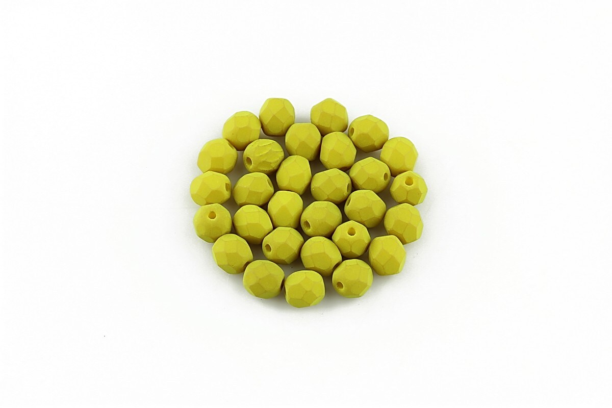 Margele fire polish 4mm (10 buc.) - Lemongrass