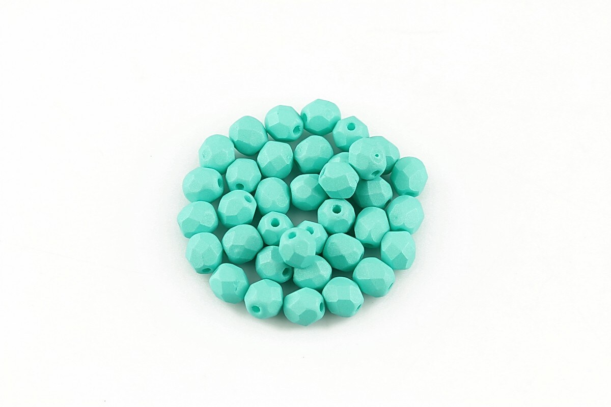 Margele fire polish 4mm (10 buc.) - Saturated Teal