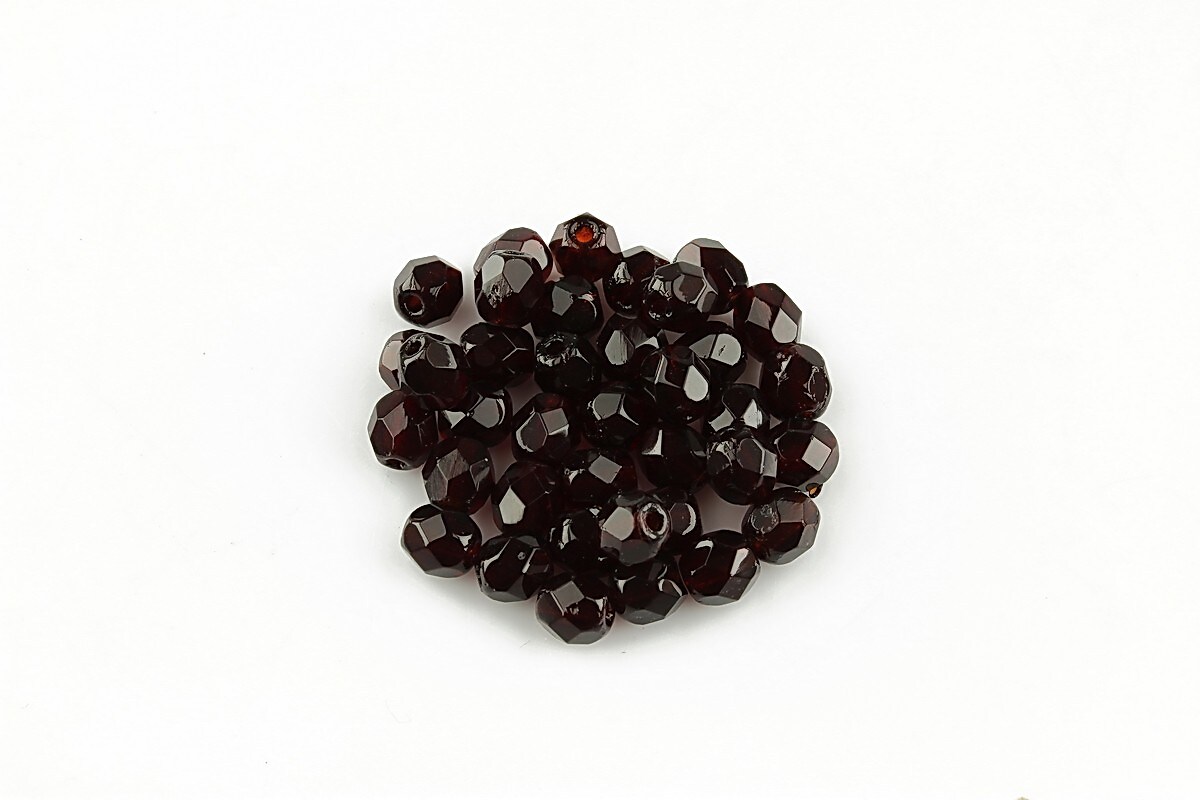 Margele fire polish 4mm (10 buc.) - Garnet