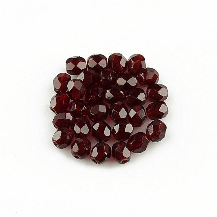 Margele fire polish 4mm (10 buc.) - Ruby