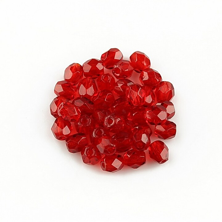 Margele fire polish 4mm (10 buc.) - Siam Ruby