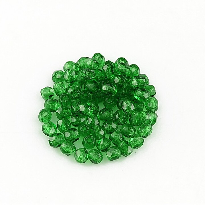 Margele fire polish 3mm (10 buc.) - Green Emerald