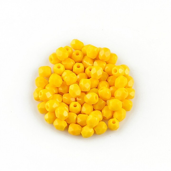 Margele fire polish 3mm (10 buc.) - Sunflower Yellow