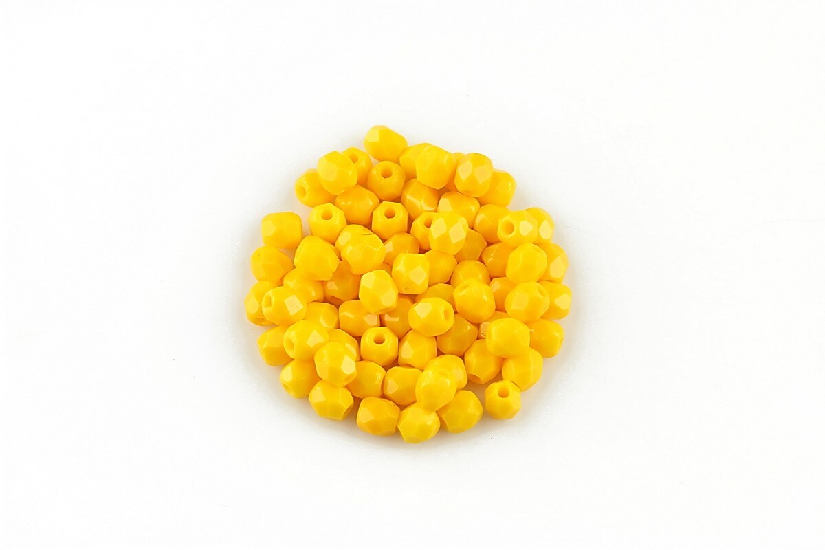 Margele fire polish 3mm (10 buc.) - Sunflower Yellow