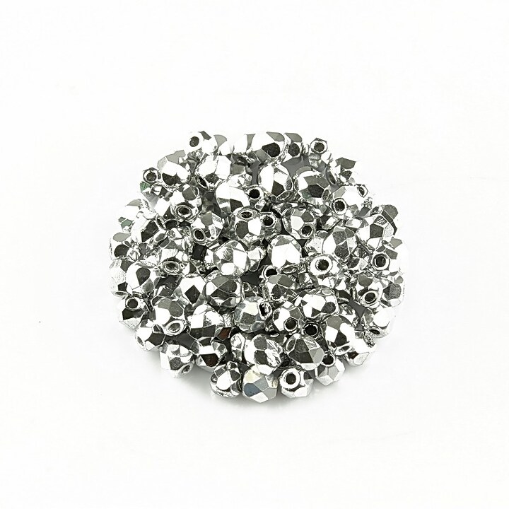 Margele fire polish 3mm (10 buc.) - Silver