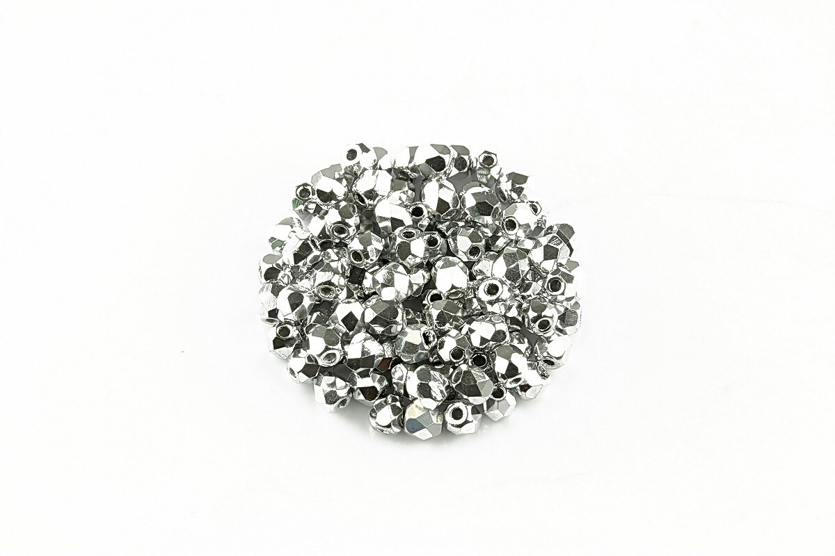 Margele fire polish 3mm (10 buc.) - Silver