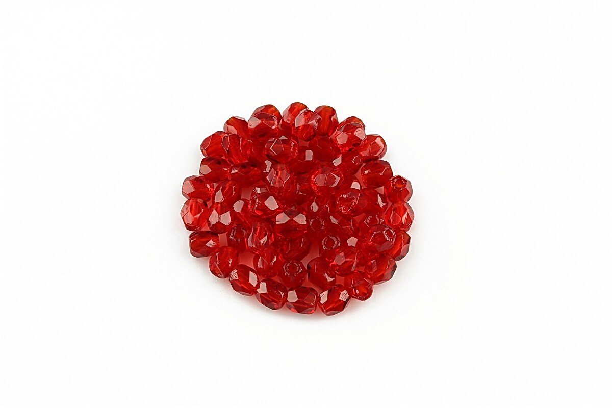 Margele fire polish 3mm (10 buc.) - Siam Ruby