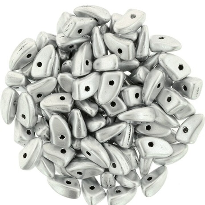 Margele PRONG 3x6mm - Matte - Metallic Silver