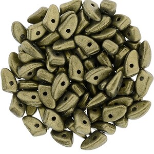 Margele PRONG 3x6mm - Metallic Suede - Gold