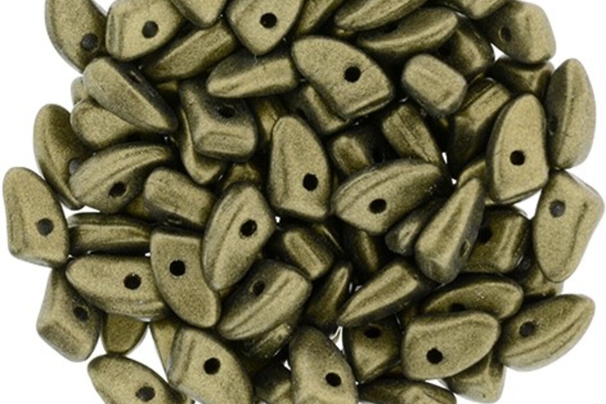 Margele PRONG 3x6mm - Metallic Suede - Gold