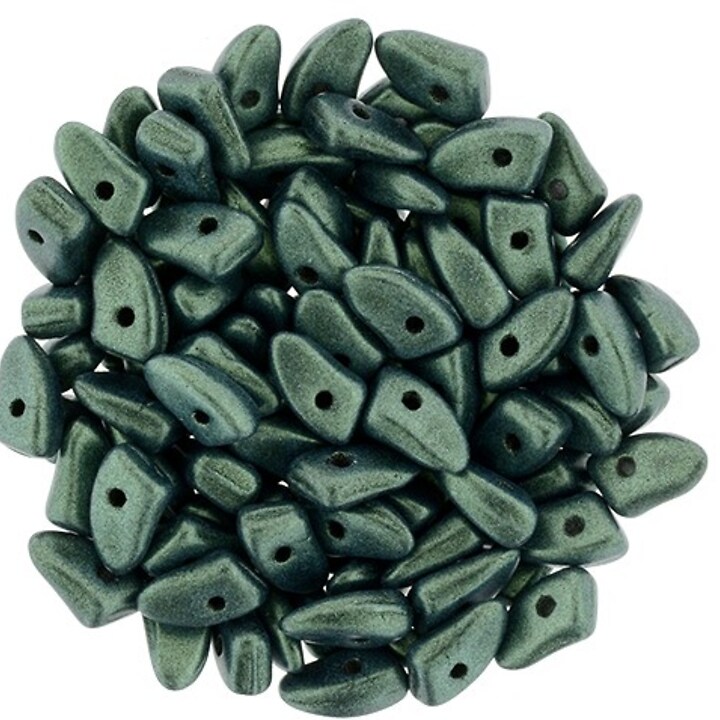 Margele PRONG 3x6mm - Metallic Suede - Lt Green