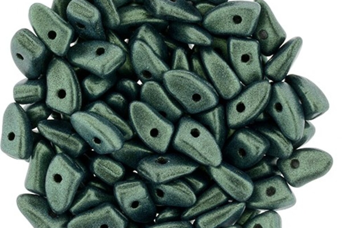 Margele PRONG 3x6mm - Metallic Suede - Lt Green