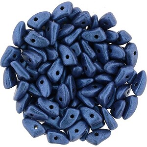 Margele PRONG 3x6mm - Metallic Suede - Blue