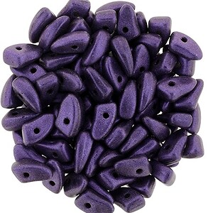 Margele PRONG 3x6mm - Metallic Suede - Purple