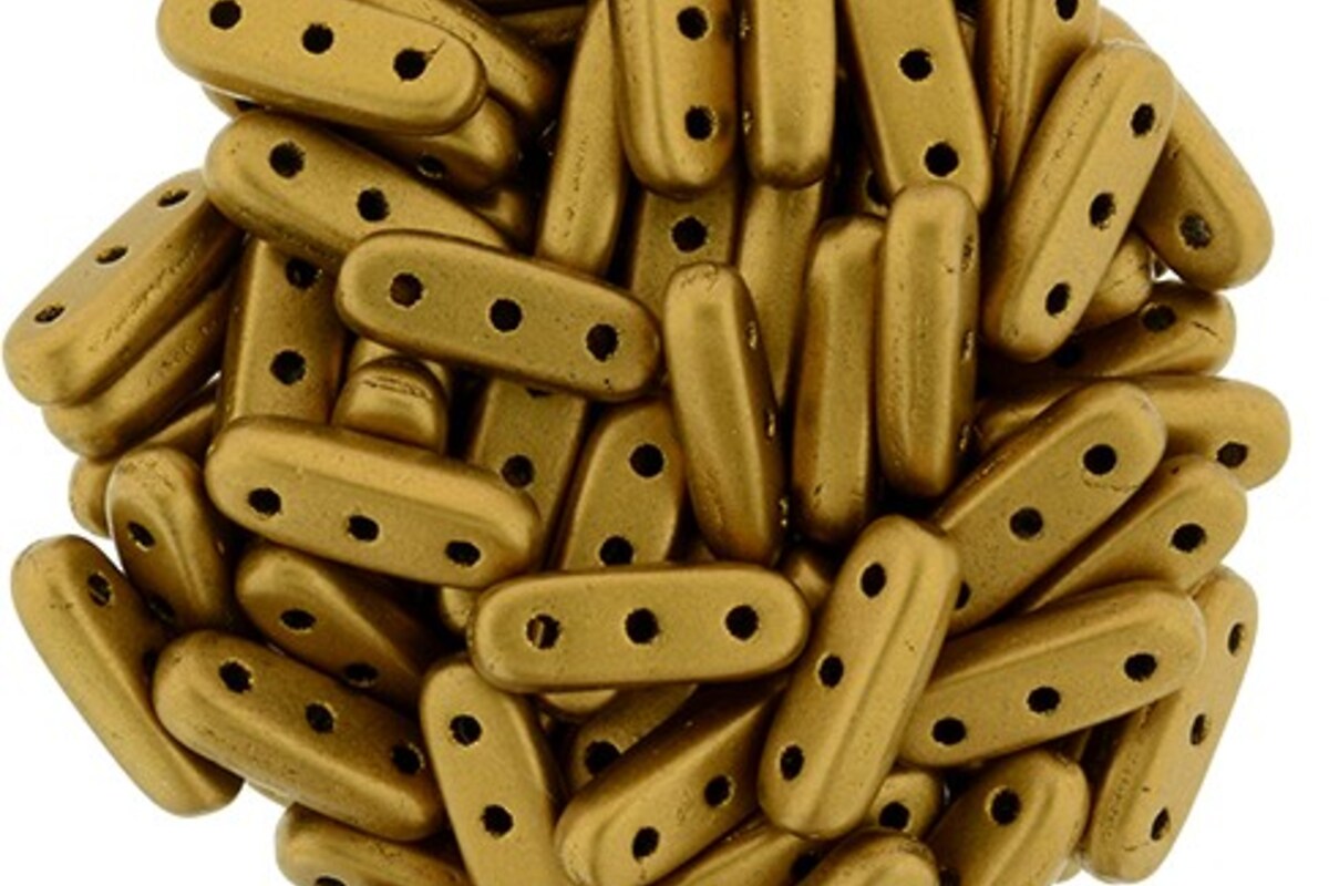 Margele CzechMates BEAM 3x10mm - Matte - Metallic Goldenrod
