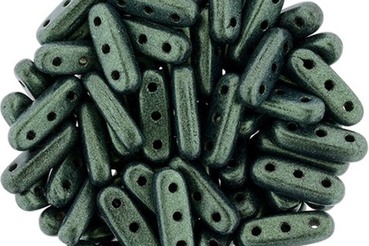 Margele CzechMates BEAM 3x10mm - Metallic Suede - Lt Green