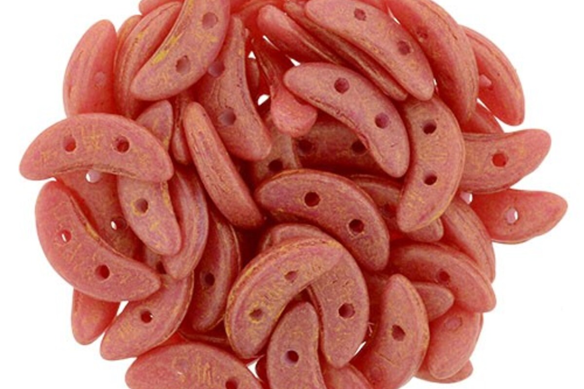 Margele CzechMates CRESCENT 3x10mm - Pacifica - Strawberry