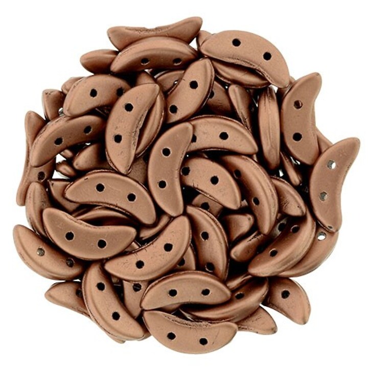 Margele CzechMates CRESCENT 3x10mm - Matte - Metallic Bronze Copper